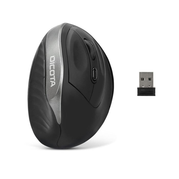 Ratón Ergonómico Óptico Dicota D31981 Negro 1600 dpi 2 Ratón Ergonómico Óptico Dicota D31981 Negro 1600 dpi 2