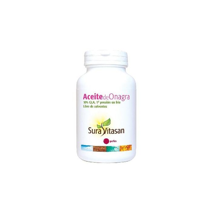 SURA VITASAN Aceite de Onagra 500mg Ecológico 90 Perlas, con 68% Ácido Linoleico y 10% Ácido Gamma Linolénico, y Vitamina E
