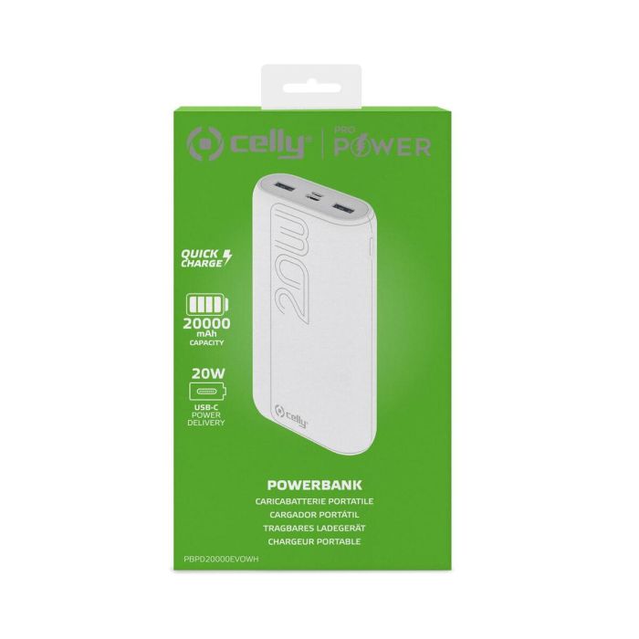 Powerbank Celly PBPD20000EVOWH Blanco 2