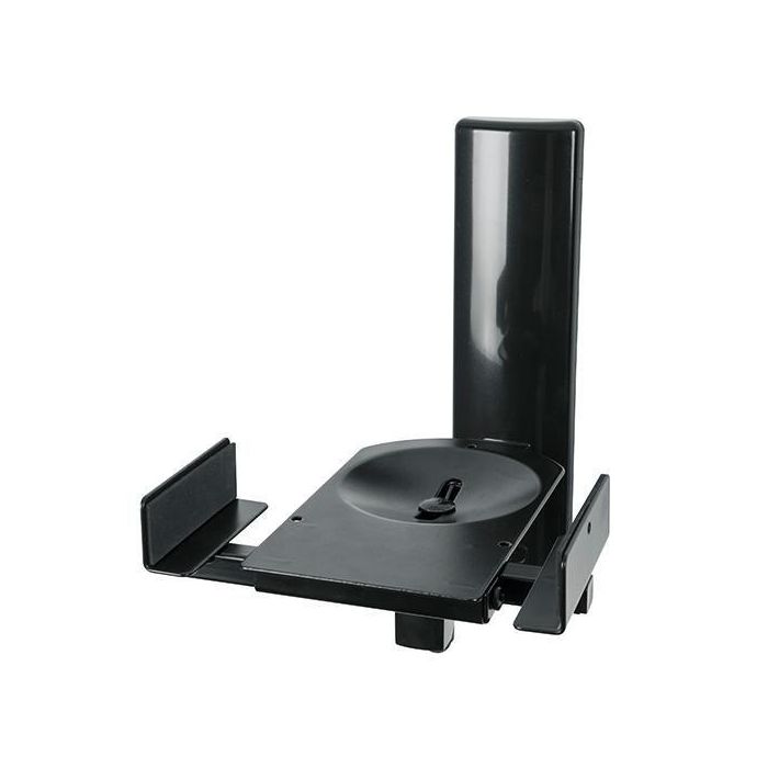 B-Tech Side Clamping Loudspeaker Wall Mount with Tilt & Swivel, 25kg max, 135mm - 280mm clamp size, Tilt +/-10°, Swivel 360°, Black B-Tech Side Clamping Loudspeaker Wall Mount with Tilt & Swivel, 25kg max, 135mm - 280mm clamp size, Tilt +/-10°, Swivel 360°, Black