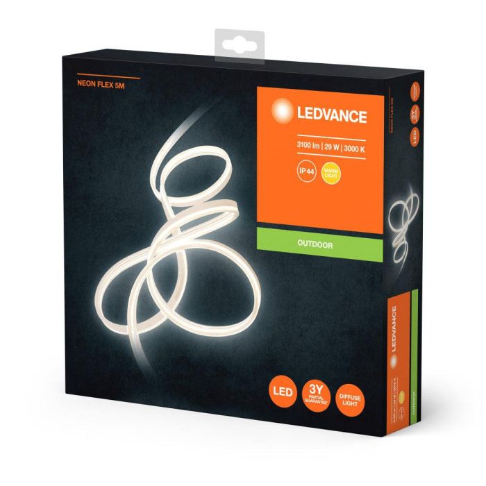 LEDVANCE [LVE-4058075504721] Tira LED 5M IP44, 29W 1700Lm Blanco Cálido 3000K para Exterior, Decorativa Flexible 1