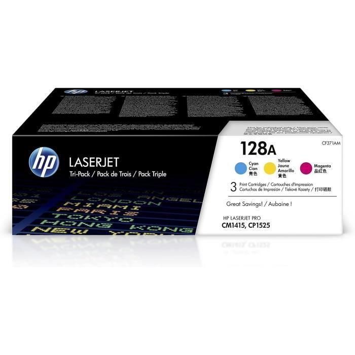 Hp Toner Laser Tricolor 128A Pack 3 Ce321-Ce322-Ce323