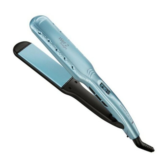 Plancha de pelo REMINGTON S7350, plancha de pelo profesional Wet2Straight, placas flotantes de cerámica avanzadas, cuidado anti-frizz