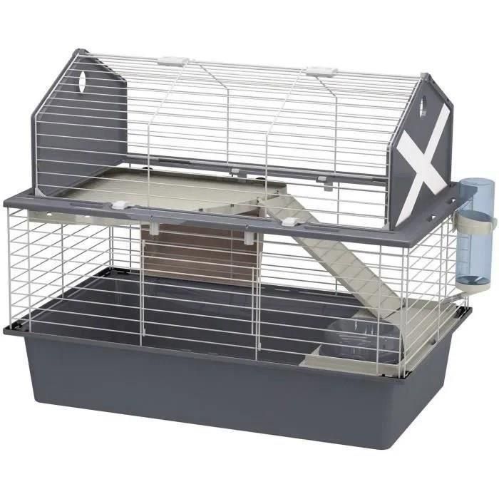 FERPLAST Cage Barn 80-78 x 48 x 65 cm - Gris - Para conejo FERPLAST Cage Barn 80-78 x 48 x 65 cm - Gris - Para conejo