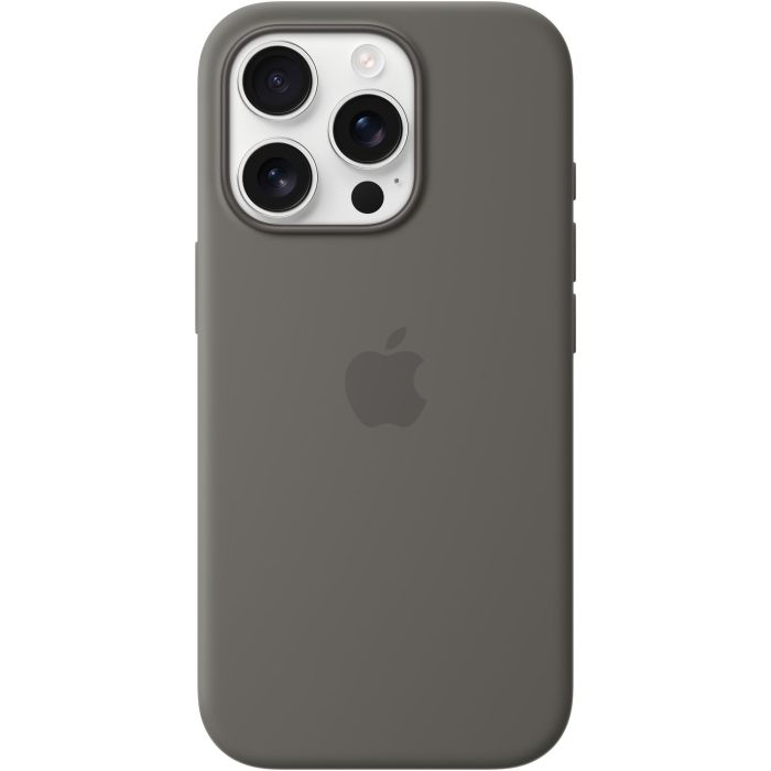 Apple iPhone 16 Pro Funda de Silicona con MagSafe Gris Piedra