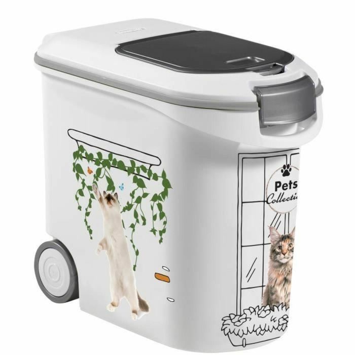 Curver KET3253924835372 Contenedor de Croquetas 35L/12 kg para Gatos 1 Curver KET3253924835372 Contenedor de Croquetas 35L/12 kg para Gatos 1