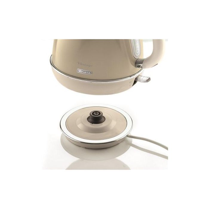 Ariete Hervidor Vintage 1,7L Beige - Base Inalámbrica, Filtro de Metal y Auto Apagado 2 Ariete Hervidor Vintage 1,7L Beige - Base Inalámbrica, Filtro de Metal y Auto Apagado 2