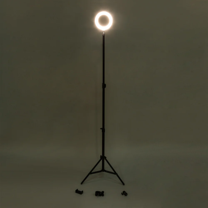 SUN Trípode SUN-RL6-200 Iluminación Videoblogs 8W 6000K Ø16Cm 68-200Cm Regulable 40.000H SUN Trípode SUN-RL6-200 Iluminación Videoblogs 8W 6000K Ø16Cm 68-200Cm Regulable 40.000H