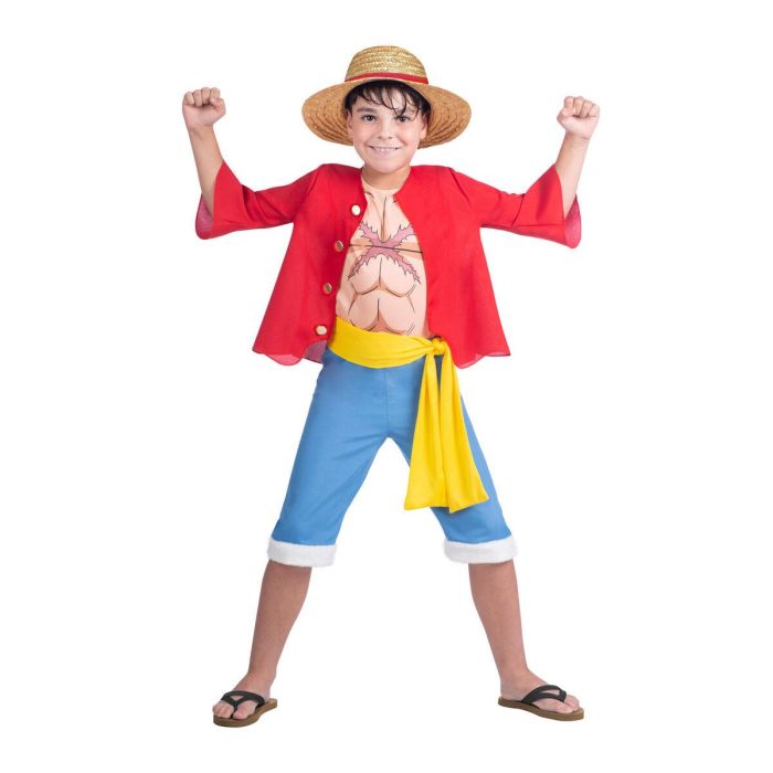 Disfraz para Niños One Piece Luffy (5 Piezas) 7-9 Años 3