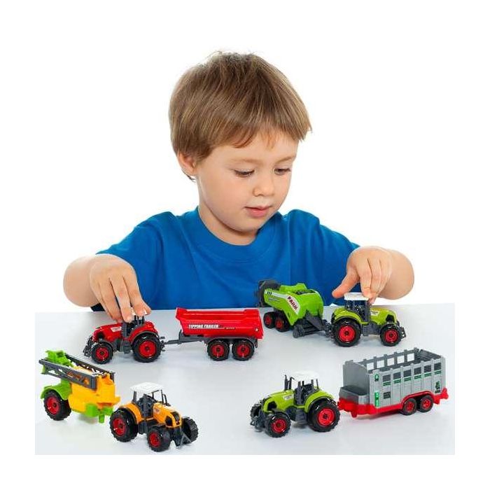 Tractor granja con remolque. escala 1:50 - modelos surtidos 9 Tractor granja con remolque. escala 1:50 - modelos surtidos 9