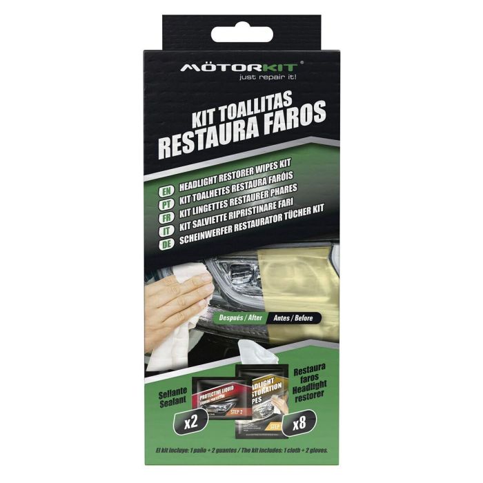 Kit Toallitas Restaura Faros Motorkit Cs48 MOT1004 9 Kit Toallitas Restaura Faros Motorkit Cs48 MOT1004 9