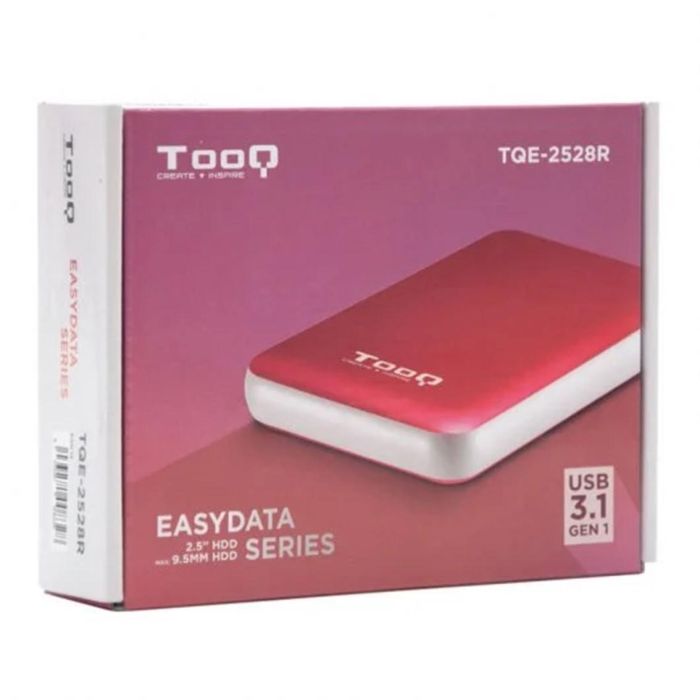 Caja Externa para Disco Duro de 2.5" TooQ TQE-2528R/ USB 3.1/ Sin tornillos 3 Caja Externa para Disco Duro de 2.5" TooQ TQE-2528R/ USB 3.1/ Sin tornillos 3