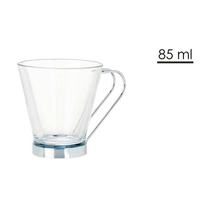 Taza Vidrio Con Asa Metal 85 Ml Cafe Vivalto 8X6CM (72 Unidades) 3 Taza Vidrio Con Asa Metal 85 Ml Cafe Vivalto 8X6CM (72 Unidades) 3