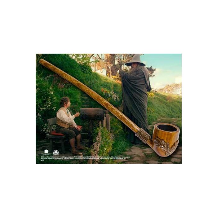The Noble Collection Replica de la pipa de Bilbo Bolsón de El Hobbit - 23 cm, detallada y funcional