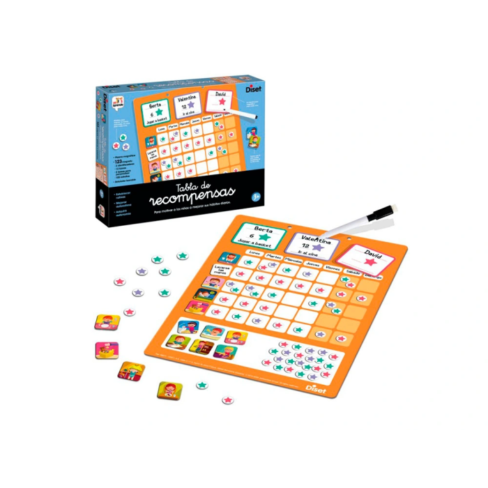 Diset Juego de Mesa Tabla de Recompensas Educativa para Fomentar Buenos Hábitos y Comportamiento Infantil a Partir de 3 Años 3 Diset Juego de Mesa Tabla de Recompensas Educativa para Fomentar Buenos Hábitos y Comportamiento Infantil a Partir de 3 Años 3