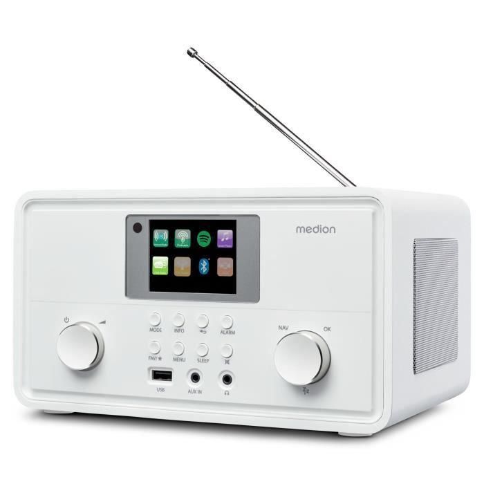 Medion MED1717434079310 Radio por Internet DAB+ Bluetooth 2 x 10 W RMS Blanco 1 Medion MED1717434079310 Radio por Internet DAB+ Bluetooth 2 x 10 W RMS Blanco 1