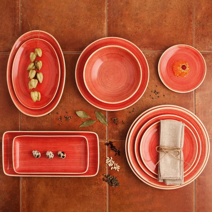 Ariane Fuente Oval Porcelana Terra 32 cm Roja 6 Unidades Profesional Reforzada Apilable Apto Microondas, Horno y Lavavajillas, Choque Térmico 1 Ariane Fuente Oval Porcelana Terra 32 cm Roja 6 Unidades Profesional Reforzada Apilable Apto Microondas, Horno y Lavavajillas, Choque Térmico 1