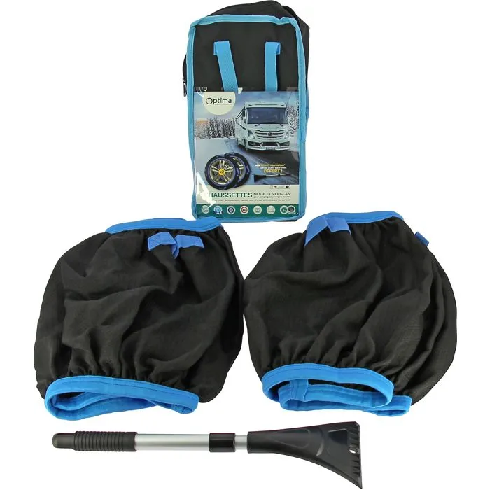 Optima Calcetines de nieve - Talla L - Polietileno de alta resistencia - Homologado B26 - Apto para autocaravanas