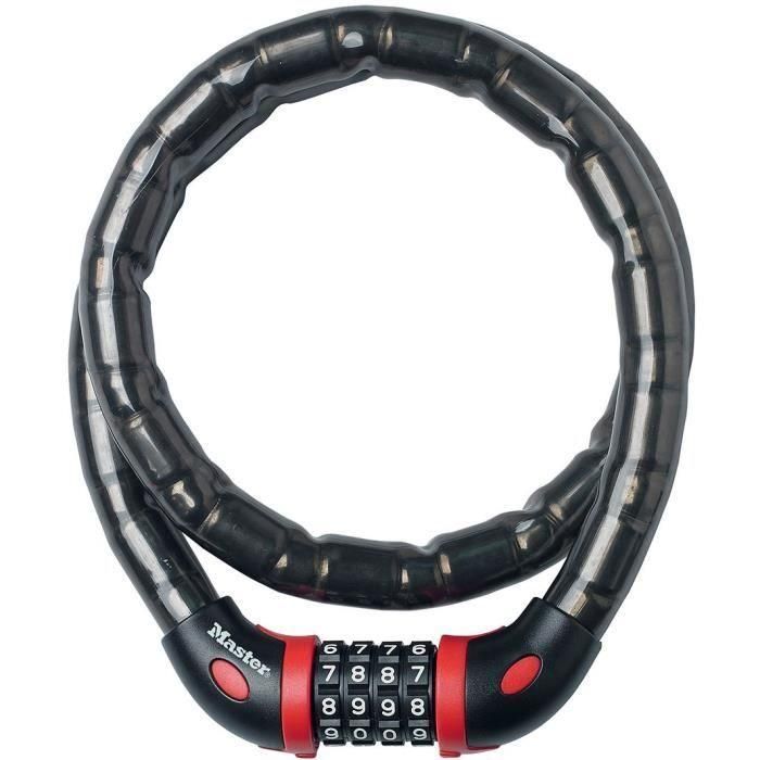 Master Lock 8226EURDPRO Candado Cable Antirrobo Articulado con Combinación Programable de Acero para Bicicletas 1m x 18mm Master Lock 8226EURDPRO Candado Cable Antirrobo Articulado con Combinación Programable de Acero para Bicicletas 1m x 18mm