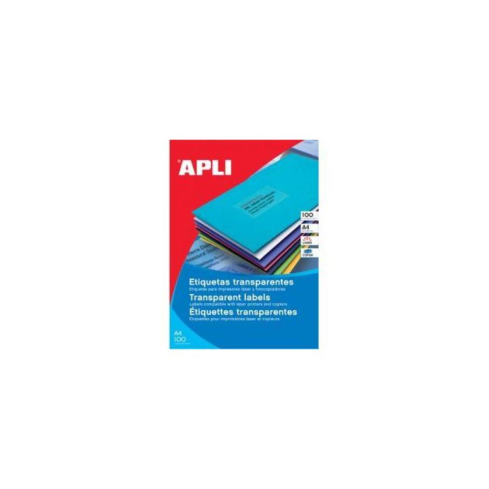 Etiqueta Adhesiva Apli Translucidas 1225 210x297 mm Fotocopiadora Laser Caja Con 20 Etiquetas Etiqueta Adhesiva Apli Translucidas 1225 210x297 mm Fotocopiadora Laser Caja Con 20 Etiquetas