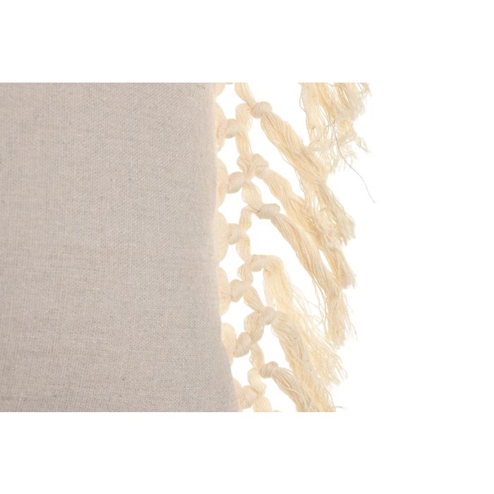 Cojin Boho DKD Home Decor Crema 50 x 30 cm (2 Unidades) 2 Cojin Boho DKD Home Decor Crema 50 x 30 cm (2 Unidades) 2