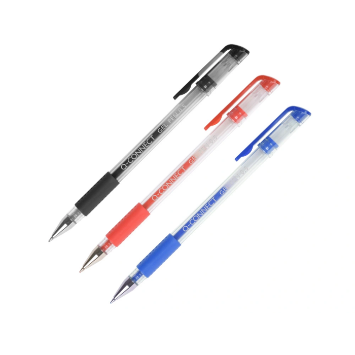 Q-connect Bolígrafo Tinta Gel Azul 0.7 mm con Sujeción de Caucho y Punta Fina 5 Q-connect Bolígrafo Tinta Gel Azul 0.7 mm con Sujeción de Caucho y Punta Fina 5