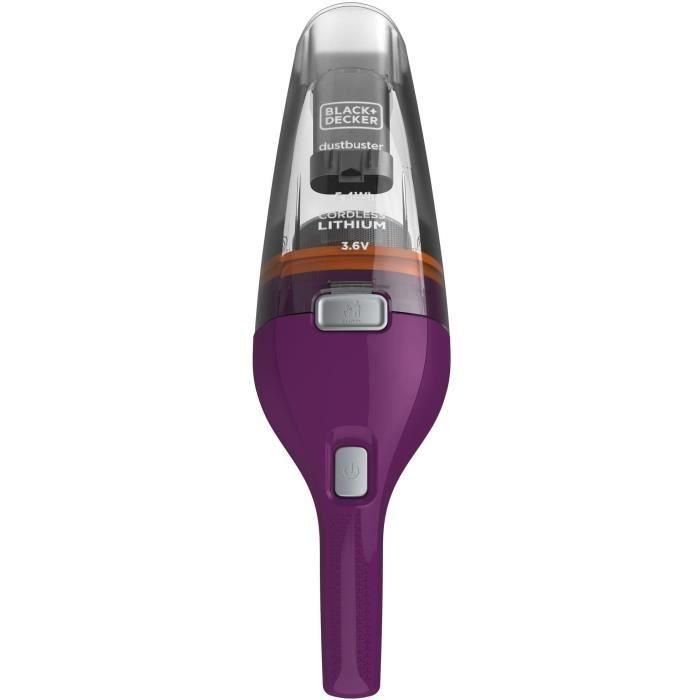Aspirador de mano inalámbrico - BLACK & DECKER - NVC115W-QW - 8 AW - 3,6 V 1,5 Ah - Burdeos 1 Aspirador de mano inalámbrico - BLACK & DECKER - NVC115W-QW - 8 AW - 3,6 V 1,5 Ah - Burdeos 1