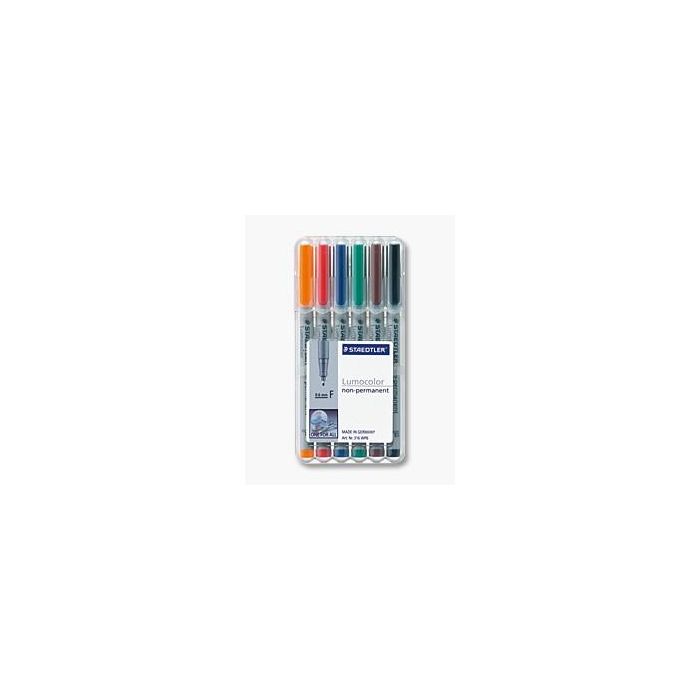 STAEDTLER 316 WP6 Rotuladores Universales Lumocolor F no Permanentes Surtidos 0.6 mm (6 unidades)