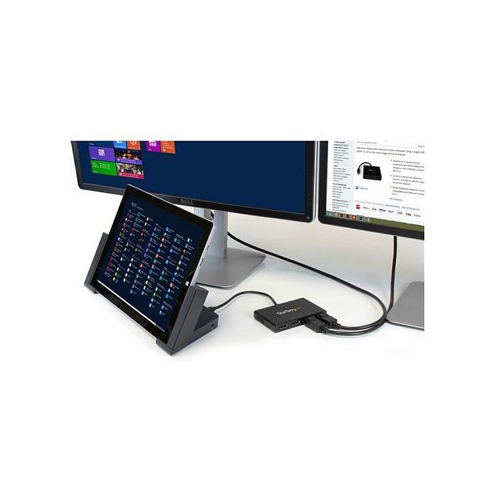 StarTech MST HUB - Adaptador de 4 Puertos DisplayPort 1.2, 4x DisplayPort 1080p, Windows, Negro