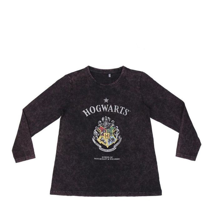 Camiseta de Manga Larga Niño Harry Potter Gris Gris oscuro
