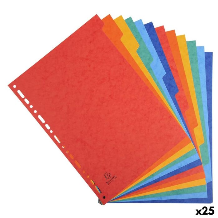 Separadores Exacompta A4 Multicolor (25 Unidades) (12 Unidades) 10