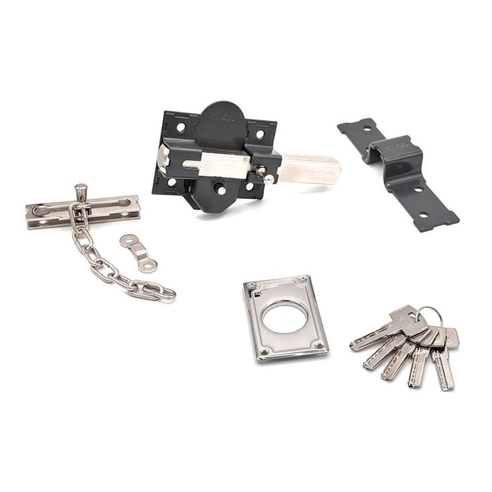 Cerrojo de seguridad Micel crr10 86b/50 Acero Gris 50 mm Sobreponer 4 Cerrojo de seguridad Micel crr10 86b/50 Acero Gris 50 mm Sobreponer 4