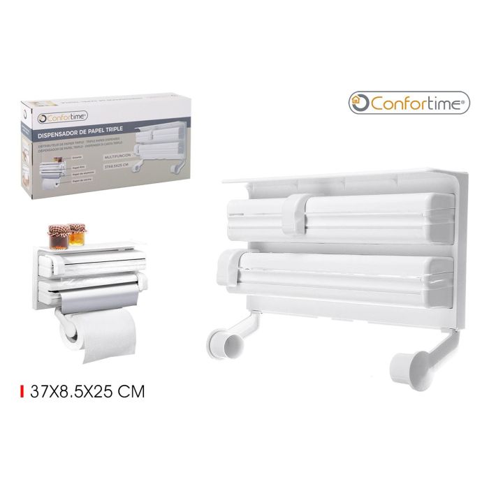 Dispensador de Aluminio, Film y Papel ABS Confortime (6 Unidades) Dispensador de Aluminio, Film y Papel ABS Confortime (6 Unidades)