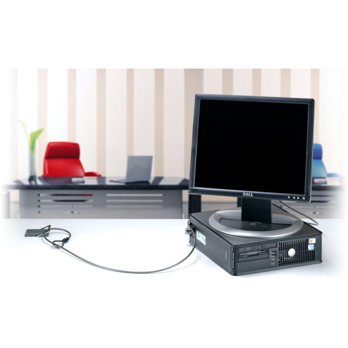 Kensington Punto de anclaje con cable para montaje en escritorios, Cables de seguridad para ordenadores, 20x90x125 mm 1