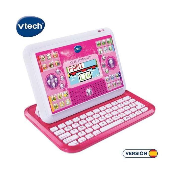 Ordenador genio little app con pantalla color rosa y 80 actividades 18,4x26,3x4 cm 1