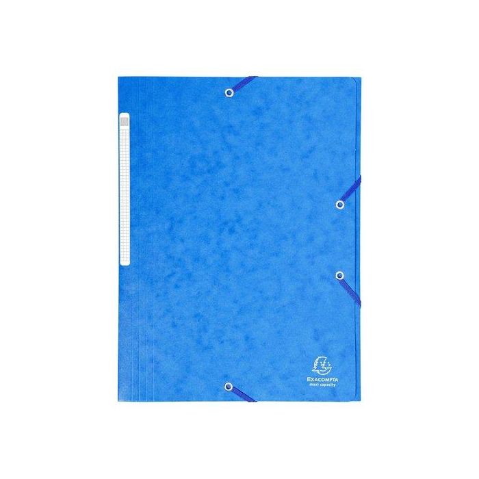 Carpeta De Gomas Y Solapas Exacompta Maxi Carton A4 Con Etiqueta Azul Carpeta De Gomas Y Solapas Exacompta Maxi Carton A4 Con Etiqueta Azul