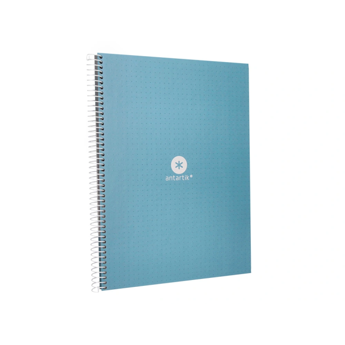 Antartik Cuaderno espiral A4 micro dots tapa forrada 80 hojas 90 gr rayado puntos celeste 6