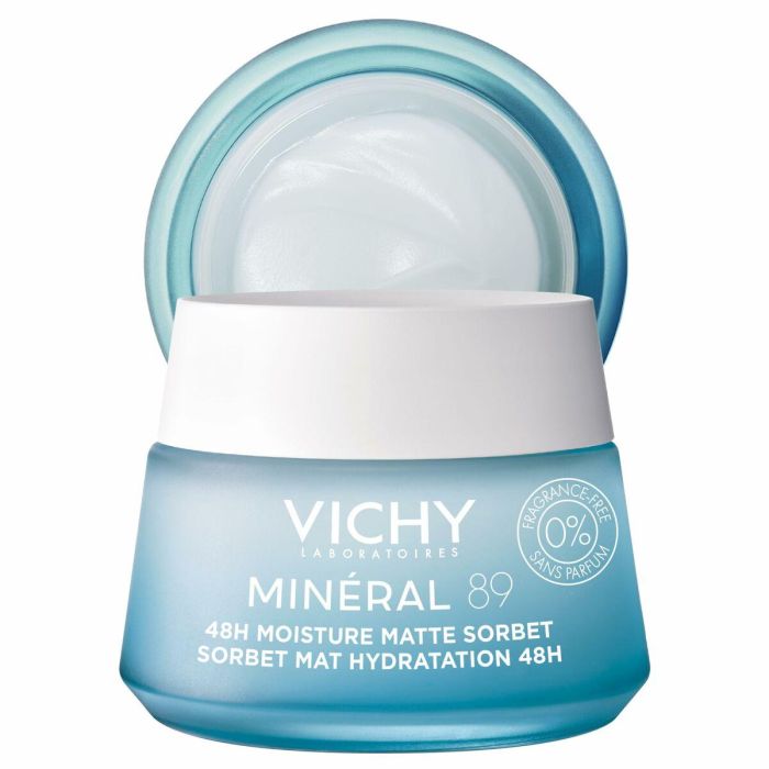 Vichy MINÉRAL 89 gel sorbete mate hidratante 48H con ácido hialurónico, 50 ml - Hidratación intensiva y efecto matificante Vichy MINÉRAL 89 gel sorbete mate hidratante 48H con ácido hialurónico, 50 ml - Hidratación intensiva y efecto matificante
