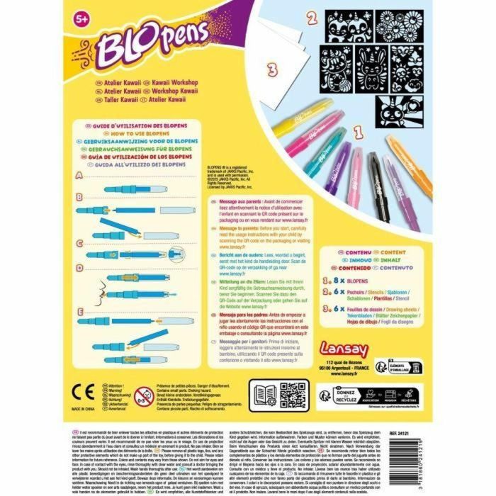 Lansay LAN3181860241219 Blopens - Taller Kawaii - Kit de Aerógrafo para Dibujar para Niños a partir de 5 años 1 Lansay LAN3181860241219 Blopens - Taller Kawaii - Kit de Aerógrafo para Dibujar para Niños a partir de 5 años 1