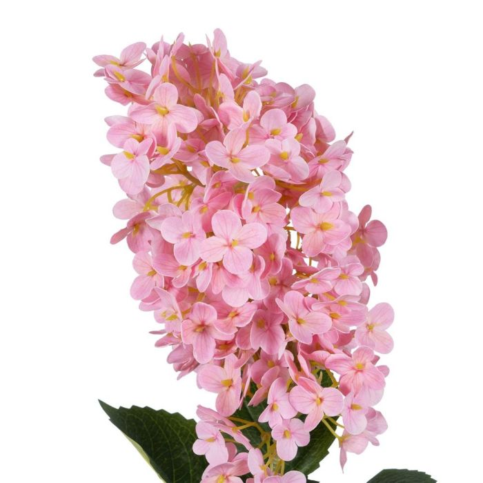 Flor Hortensia Rosa Tejido Decoración 74 cm