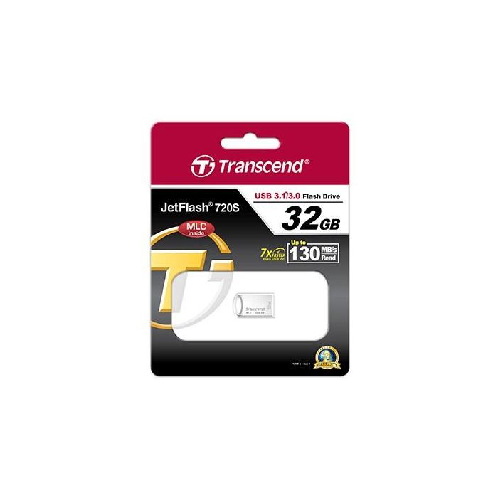 STICK 32GB Transcend JetFlash 720 USB3.1 Silber 2 STICK 32GB Transcend JetFlash 720 USB3.1 Silber 2