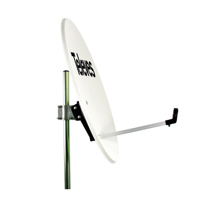 Televes Antena parabólica Ø63cm offset disco aluminio y fibra de vidrio color blanco 1 Televes Antena parabólica Ø63cm offset disco aluminio y fibra de vidrio color blanco 1