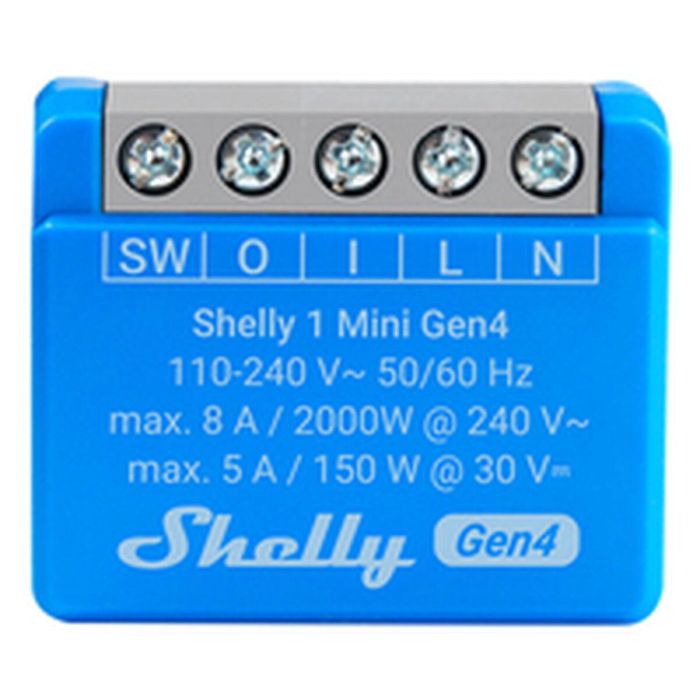 Shelly Relais 1 Mini Gen4 WLAN BT Matter Zigbee 8A Interruptor Inteligente 23