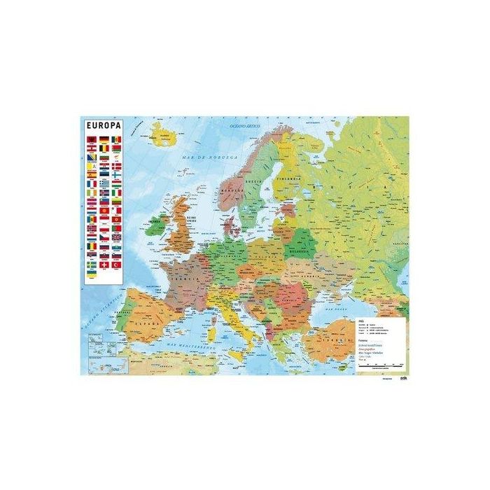 Mapa Erik Mural 40X50 Cm Europa