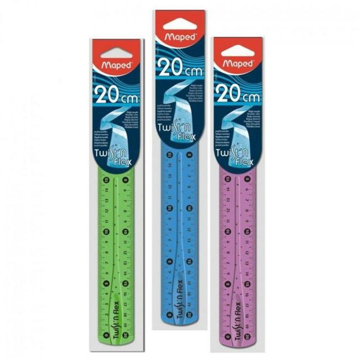 Set de reglas Maped Twist'n Flex Multicolor 20 cm 20 Unidades 1 Set de reglas Maped Twist'n Flex Multicolor 20 cm 20 Unidades 1