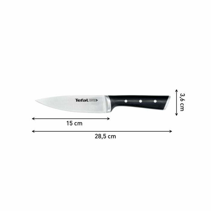 Cuchillo de Cocina Tefal K23203 Negro 7" Acero Inoxidable Plástico 15 cm 1 Cuchillo de Cocina Tefal K23203 Negro 7" Acero Inoxidable Plástico 15 cm 1