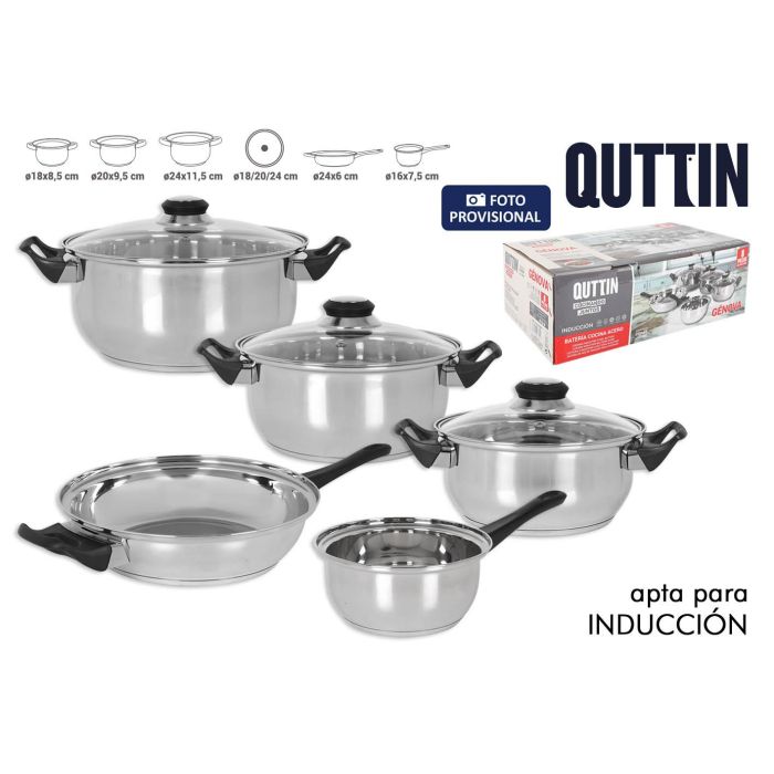 Bateria Cocina 8Pc Acero Induccion "Geno (2 Unidades) 0 Bateria Cocina 8Pc Acero Induccion "Geno (2 Unidades) 0