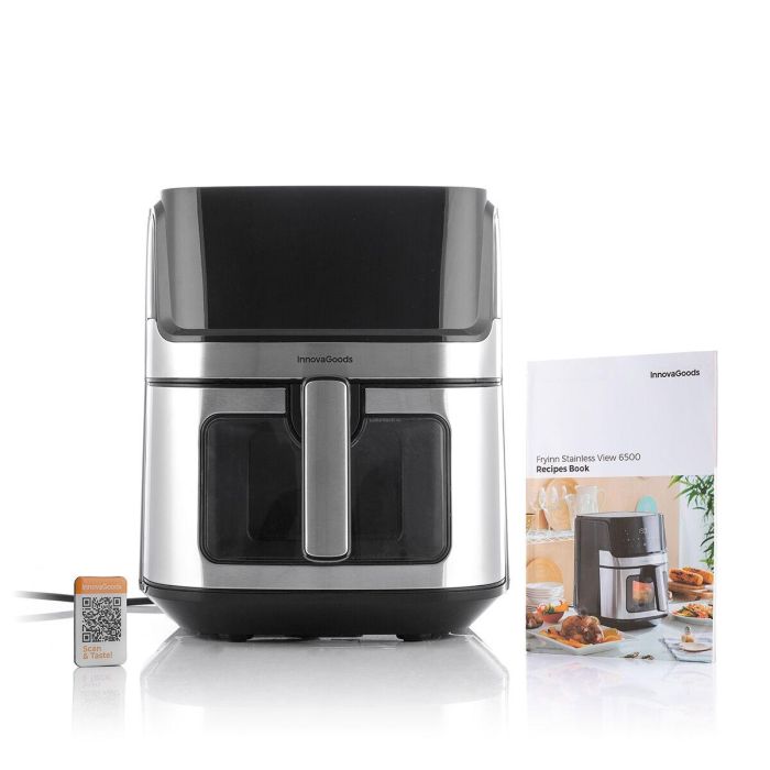 Freidora de Aire InnovaGoods Fryinn View 6500 Negro 1700 W 6,5 L Acero Inoxidable 2 Freidora de Aire InnovaGoods Fryinn View 6500 Negro 1700 W 6,5 L Acero Inoxidable 2