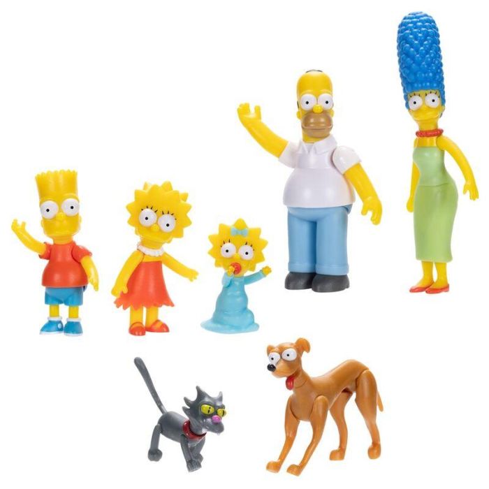 Blister 7 figuras Famila Los Simpsons 6cm 1