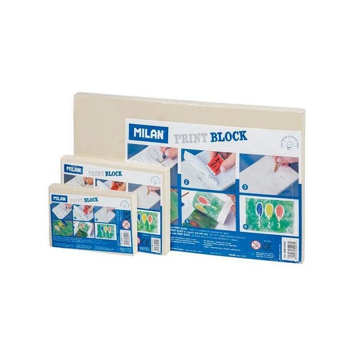 Milan Plancha De Grabado Print Block Grande 15x30x0,9 cm